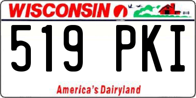 WI license plate 519PKI