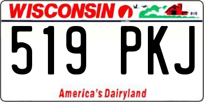 WI license plate 519PKJ