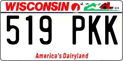 WI license plate 519PKK