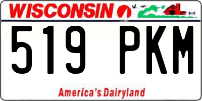 WI license plate 519PKM