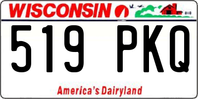 WI license plate 519PKQ