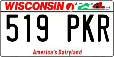 WI license plate 519PKR