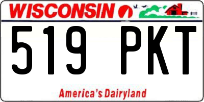 WI license plate 519PKT