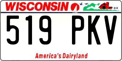 WI license plate 519PKV