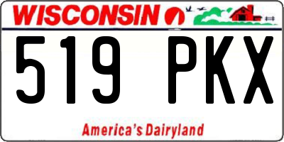 WI license plate 519PKX