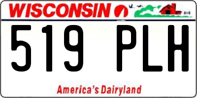 WI license plate 519PLH