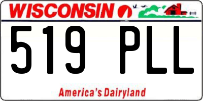 WI license plate 519PLL