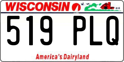 WI license plate 519PLQ