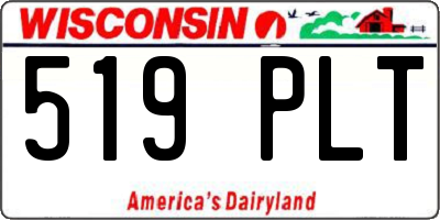 WI license plate 519PLT