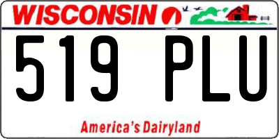 WI license plate 519PLU