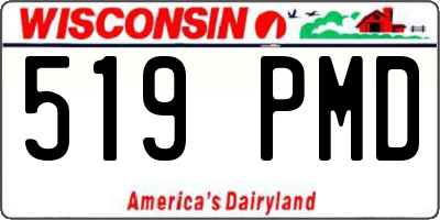 WI license plate 519PMD