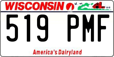 WI license plate 519PMF
