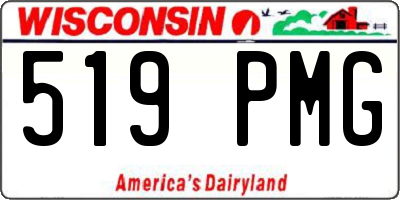 WI license plate 519PMG