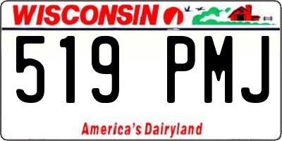 WI license plate 519PMJ