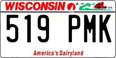 WI license plate 519PMK