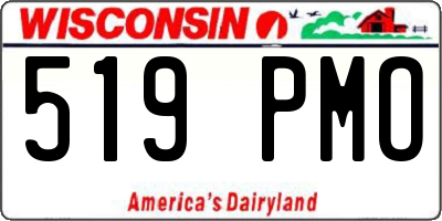 WI license plate 519PMO