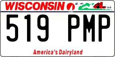 WI license plate 519PMP