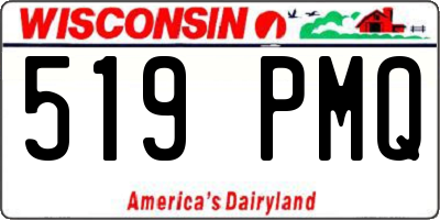 WI license plate 519PMQ