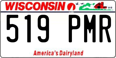 WI license plate 519PMR