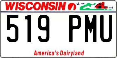 WI license plate 519PMU