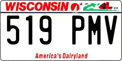 WI license plate 519PMV
