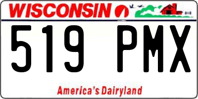 WI license plate 519PMX
