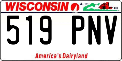 WI license plate 519PNV