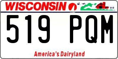 WI license plate 519PQM
