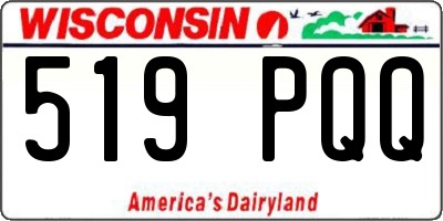 WI license plate 519PQQ