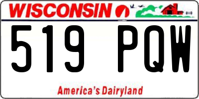 WI license plate 519PQW