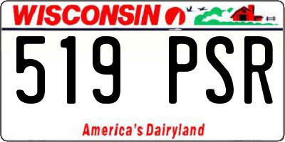 WI license plate 519PSR