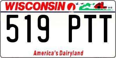 WI license plate 519PTT