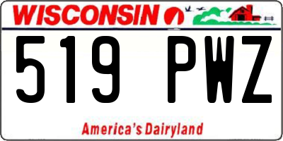 WI license plate 519PWZ