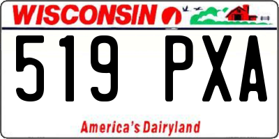 WI license plate 519PXA