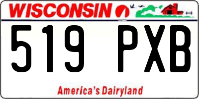 WI license plate 519PXB