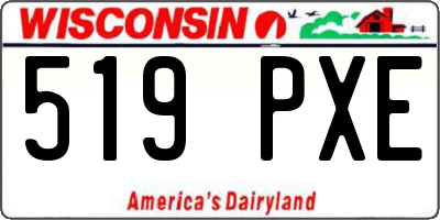 WI license plate 519PXE