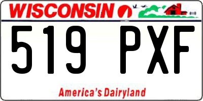 WI license plate 519PXF