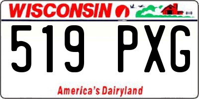 WI license plate 519PXG