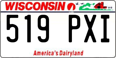 WI license plate 519PXI