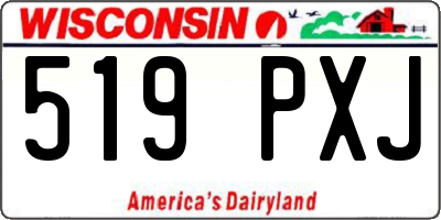 WI license plate 519PXJ