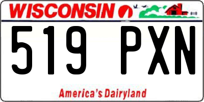 WI license plate 519PXN