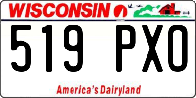 WI license plate 519PXO