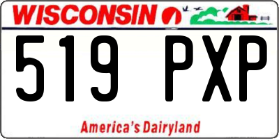 WI license plate 519PXP