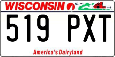 WI license plate 519PXT