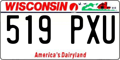 WI license plate 519PXU