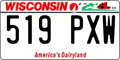 WI license plate 519PXW