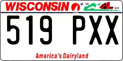 WI license plate 519PXX
