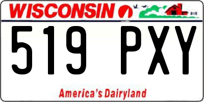 WI license plate 519PXY