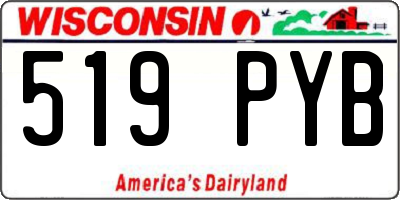 WI license plate 519PYB