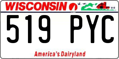 WI license plate 519PYC
